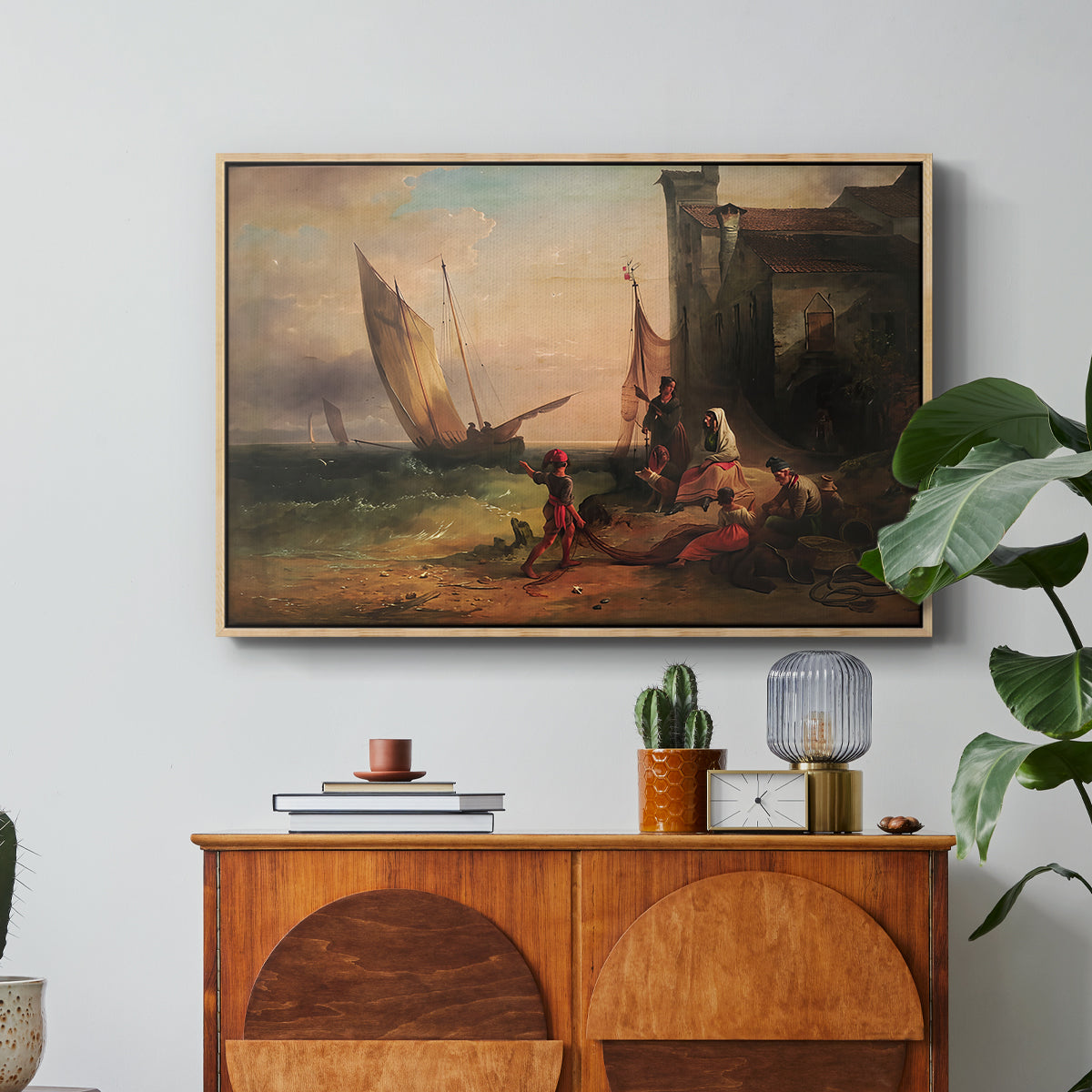 Fisherman's Family from Chioggia, 1838 - Floater Framed Canvas Print