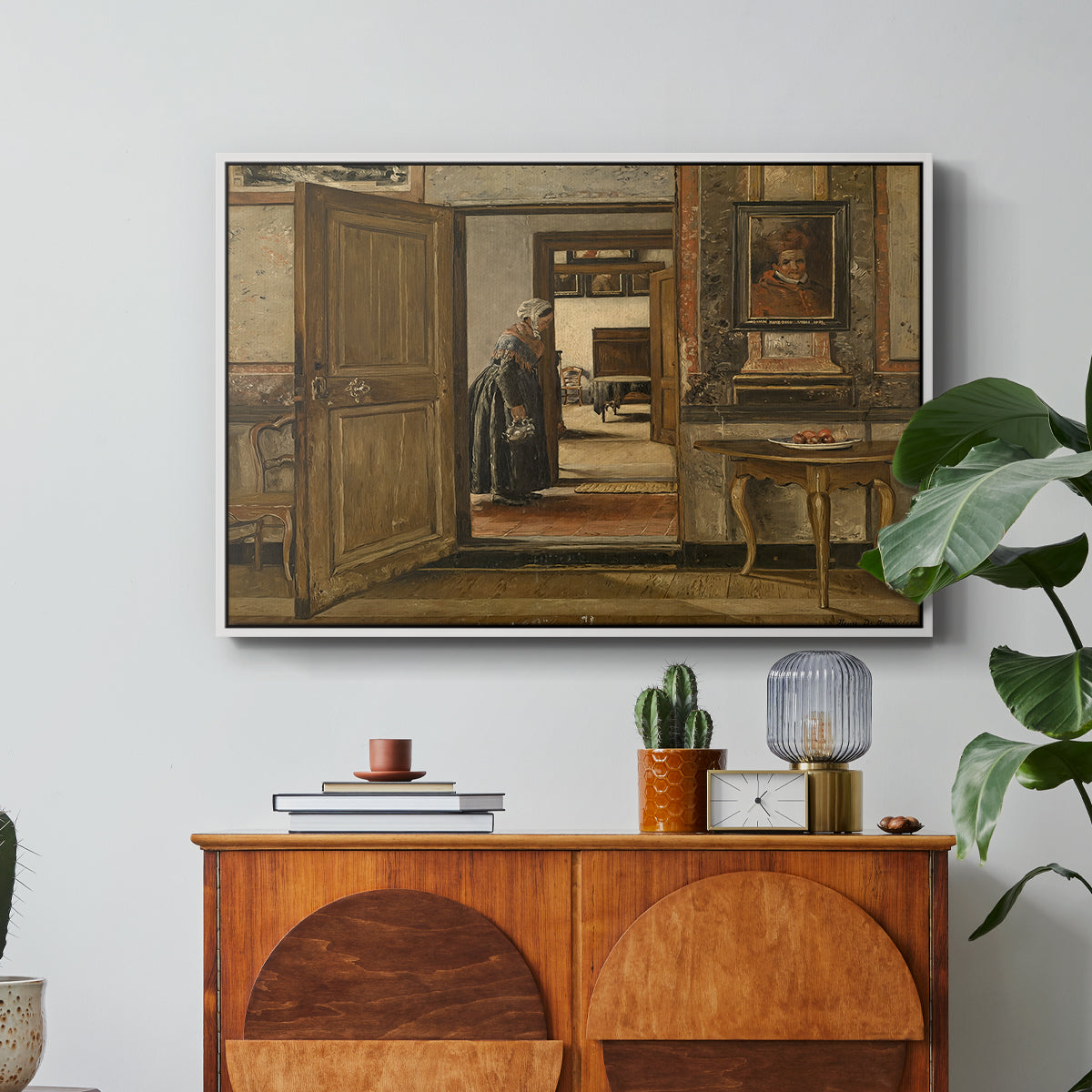 Interior of the Terninck Institution in Antwerp, 1884 - Floater Framed Canvas Print