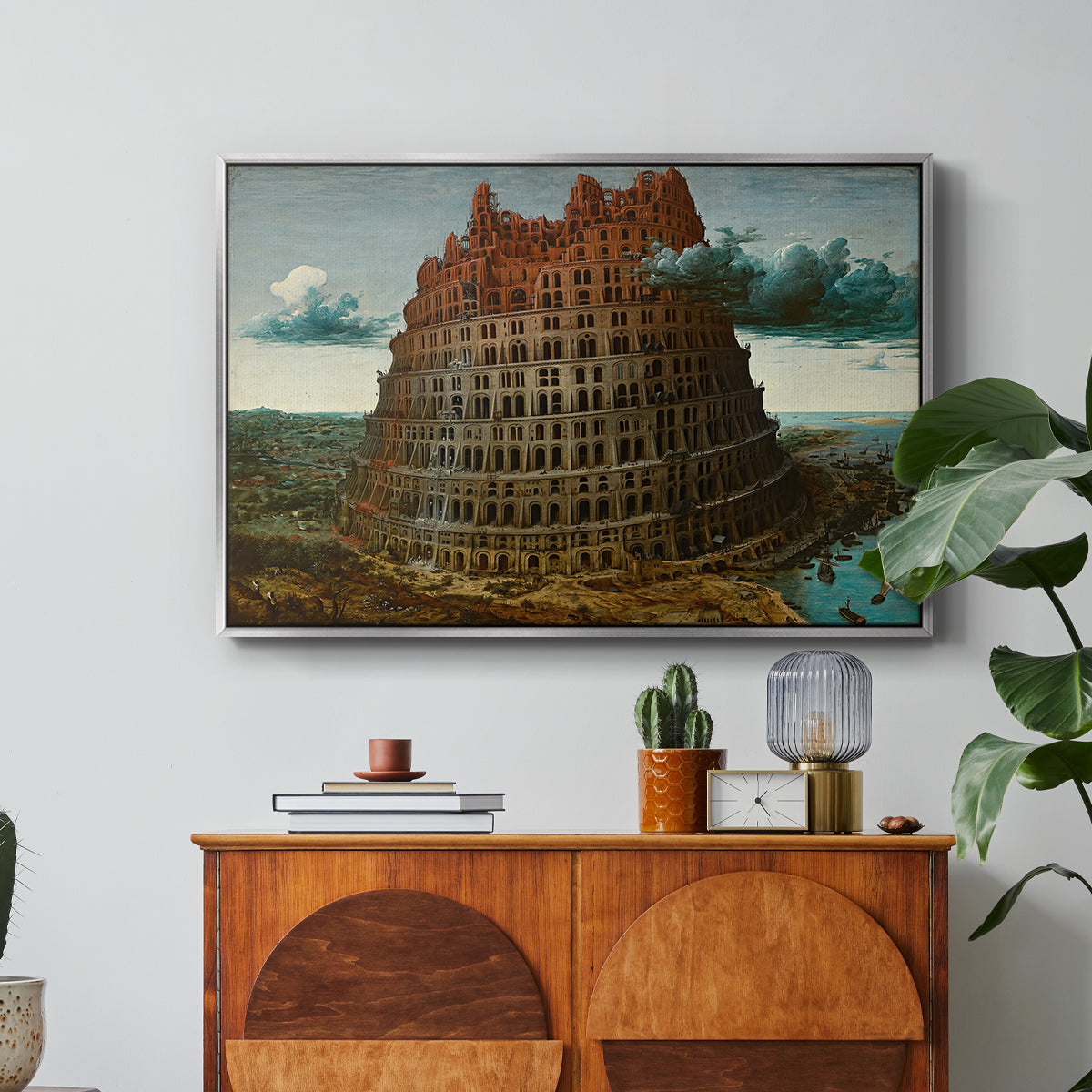 The Tower of Babel, c. 1568 - Floater Framed Canvas Print