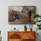 People by a Road, 1893 - Floater Framed Canvas Print