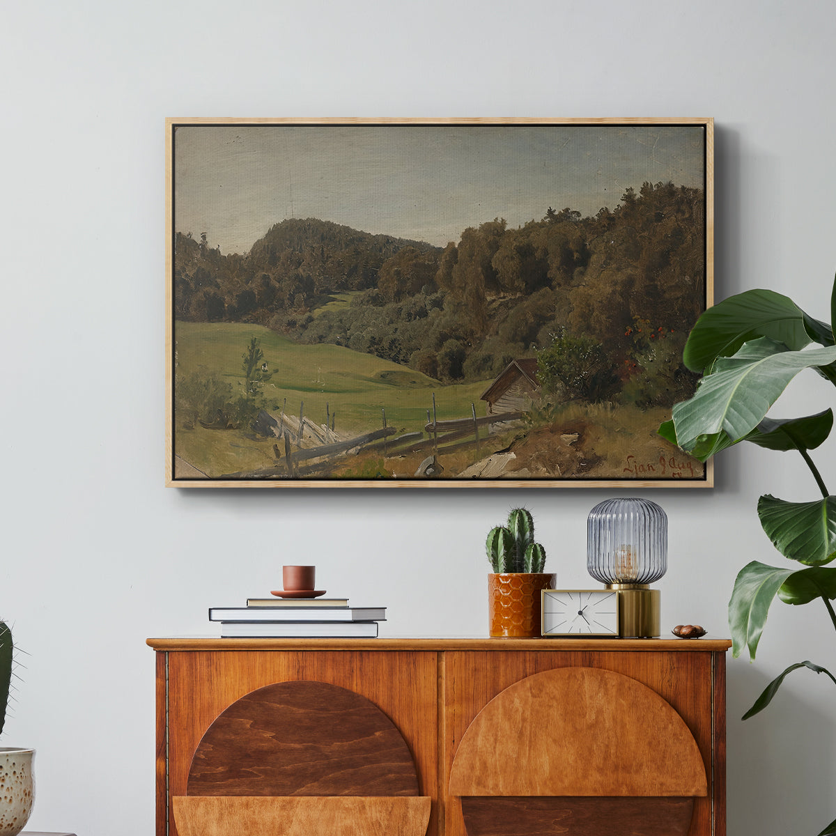 Landscape at Ljan, 1858 - Floater Framed Canvas Print