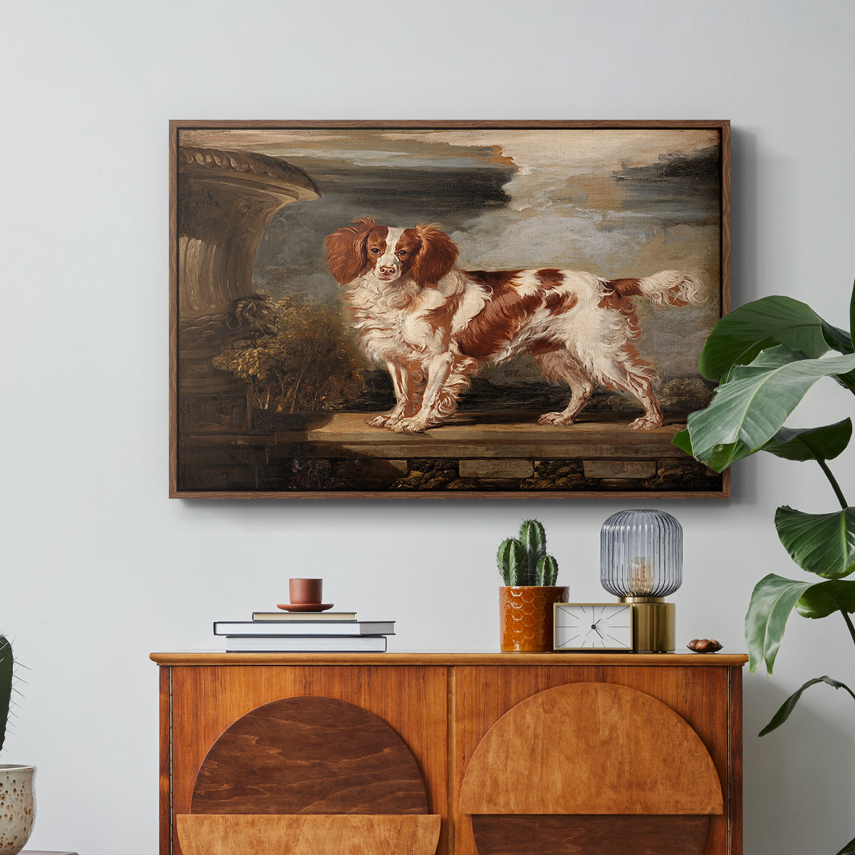 Portrait of Dash, a Favourite Spaniel, Property of Lady Frances Vane-Tempest, 1819 - Floater Framed Canvas Print