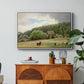 Farm with Grazing Cows (Bondegård med beitende kuer), 1892 - Floater Framed Canvas Print