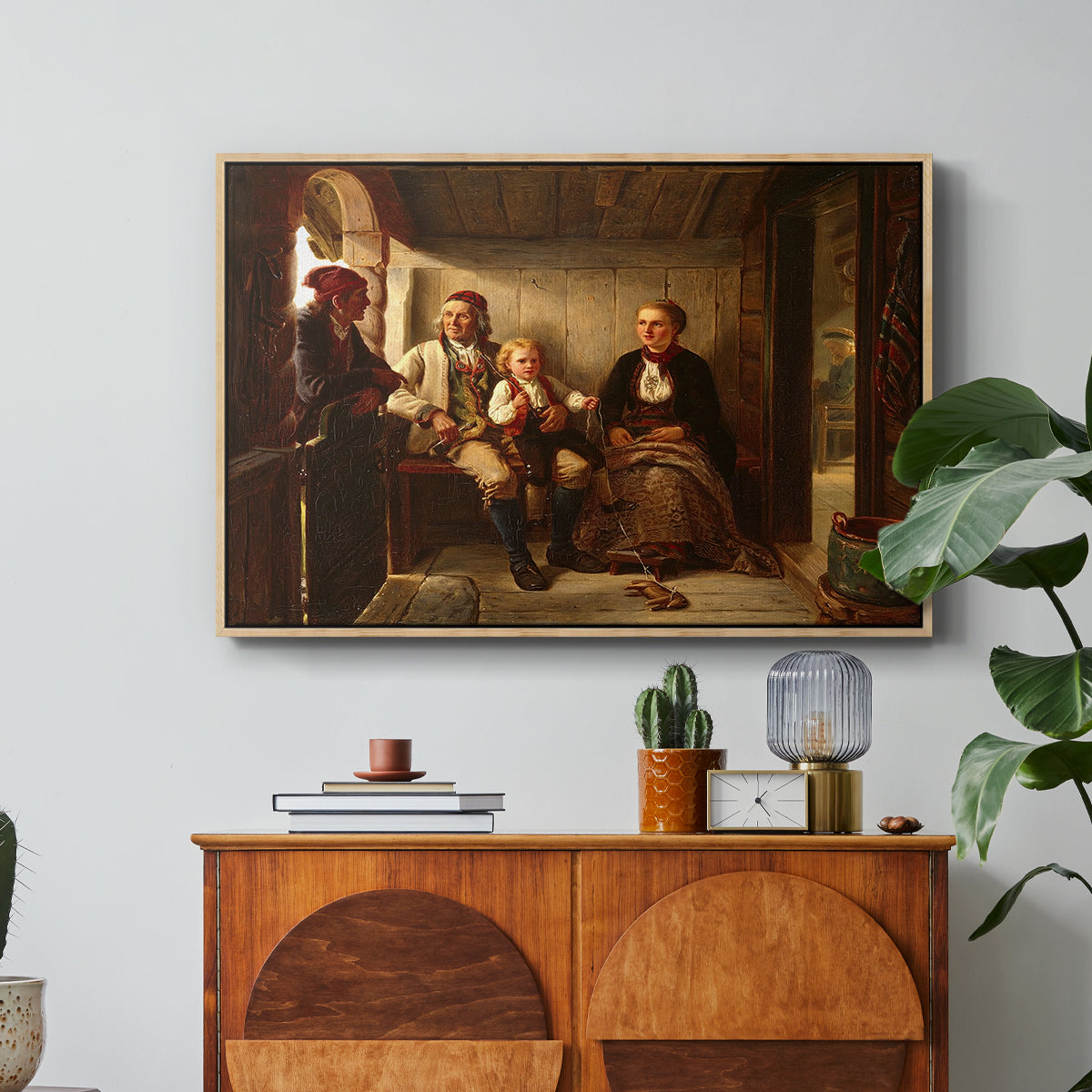 Neighbors (Naboer), 1855 - Floater Framed Canvas Print