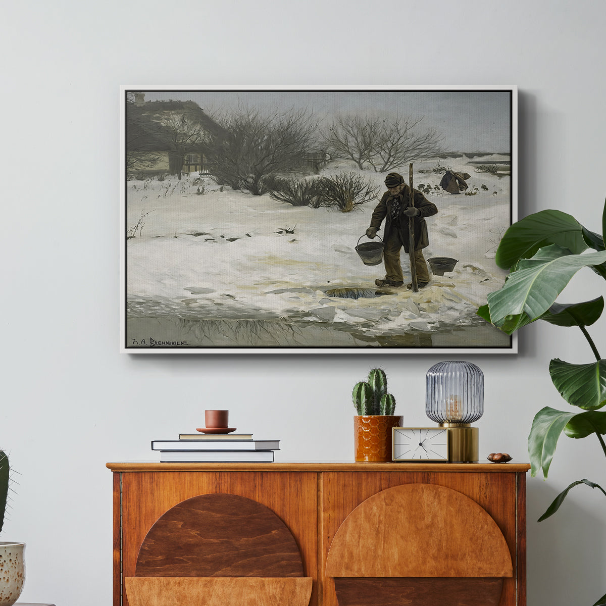 Tøsne, 1895 - Floater Framed Canvas Print