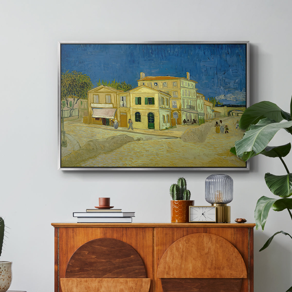 The Yellow House (The Street), 1888 - Floater Framed Canvas Print