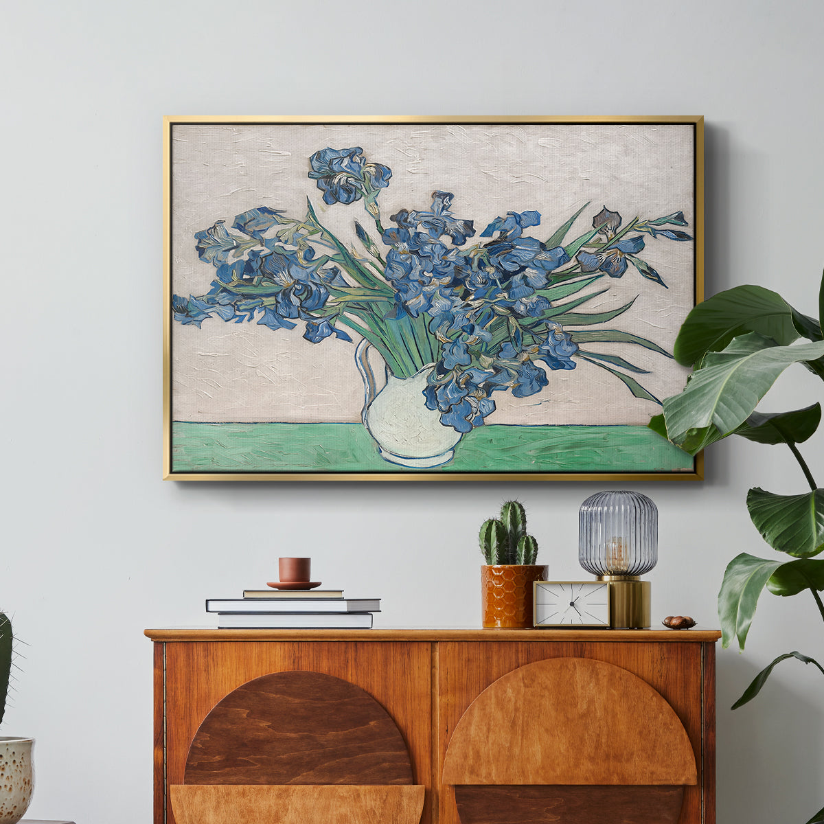 Irises, 1890 - Floater Framed Canvas Print