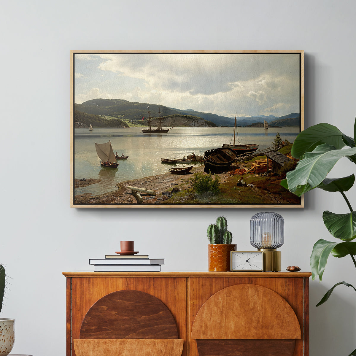 By the Water, 1876 - Floater Framed Canvas Print