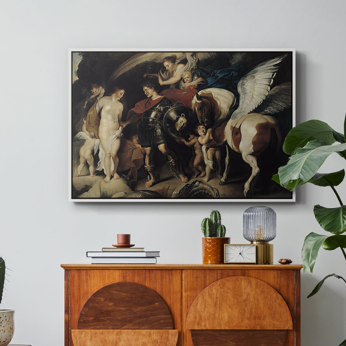 Perseus and Andromeda, c. 1620 - Floater Framed Canvas Print