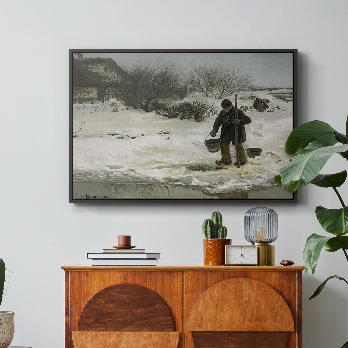 Tøsne, 1895 - Floater Framed Canvas Print
