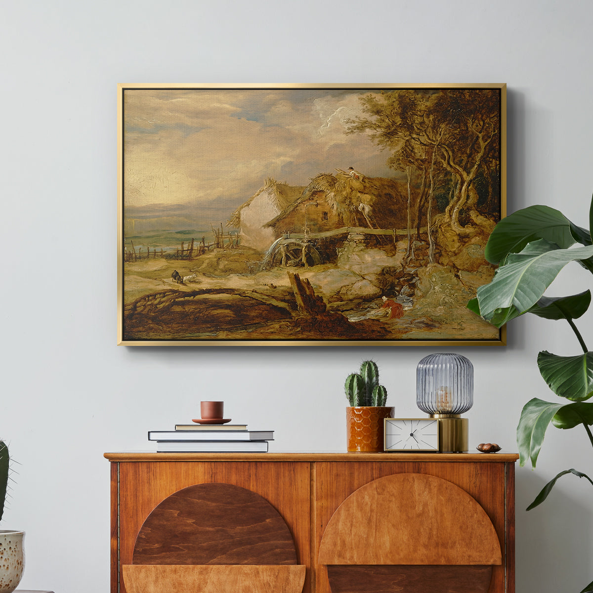 An Overshot Mill, c. 1802-1807 - Floater Framed Canvas Print