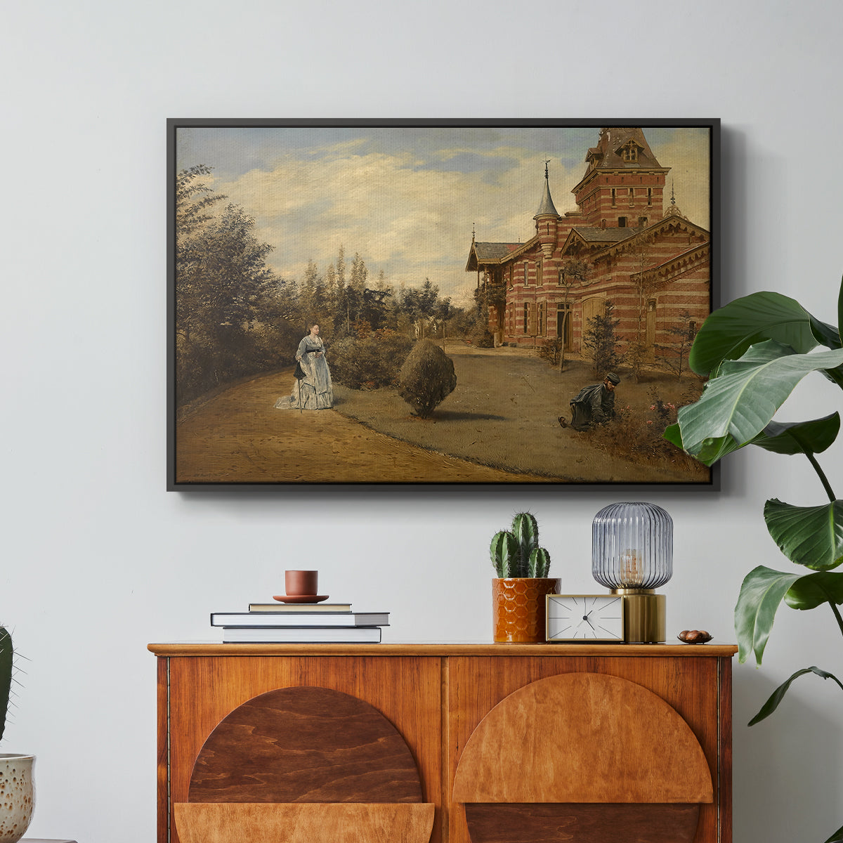The Country House of Gustave Coûteaux, 1871 - Floater Framed Canvas Print