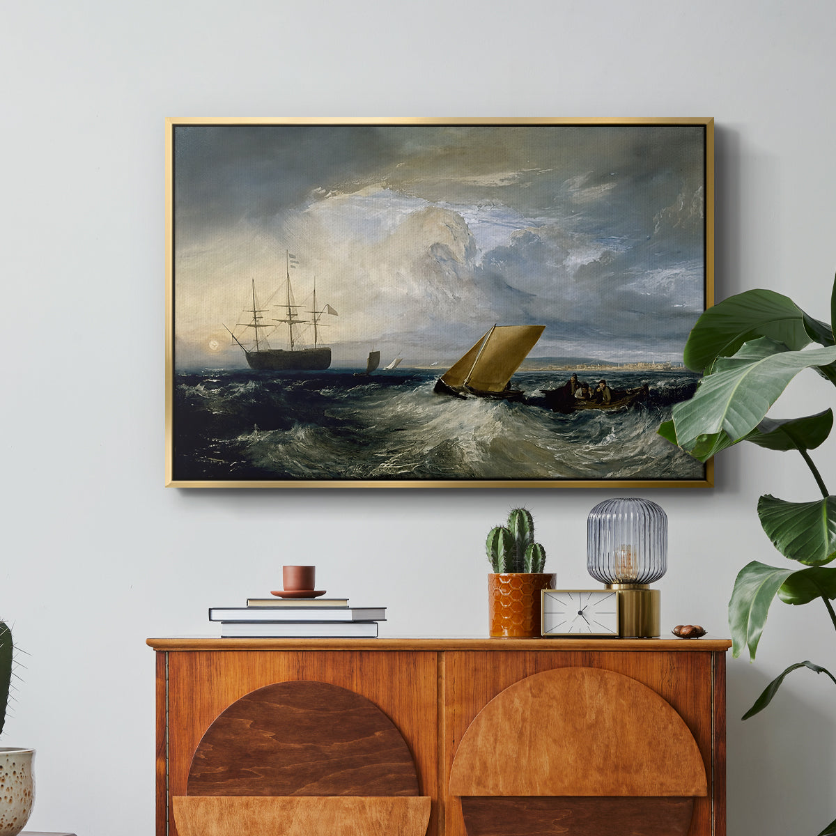 Sheerness as Seen from the Nore, 1808 - Floater Framed Canvas Print