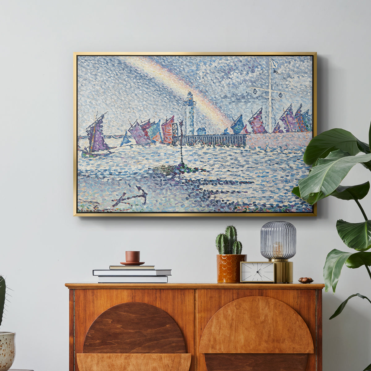 Entrance to the Port of Honfleur, 1899 - Floater Framed Canvas Print