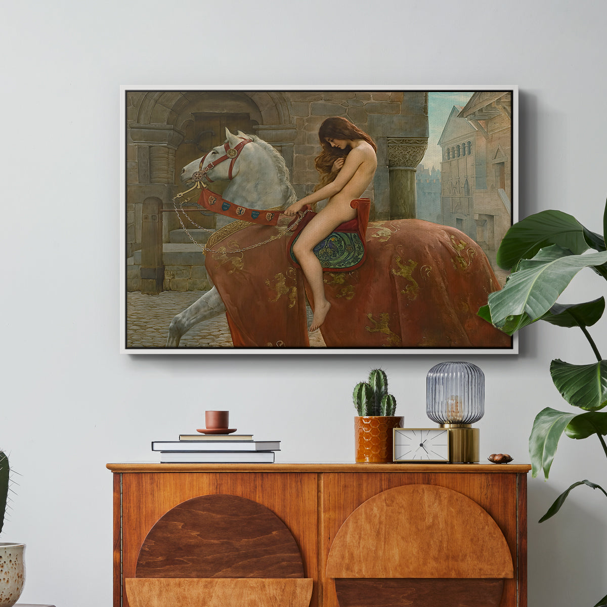 Lady Godiva, 1898 - Floater Framed Canvas Print