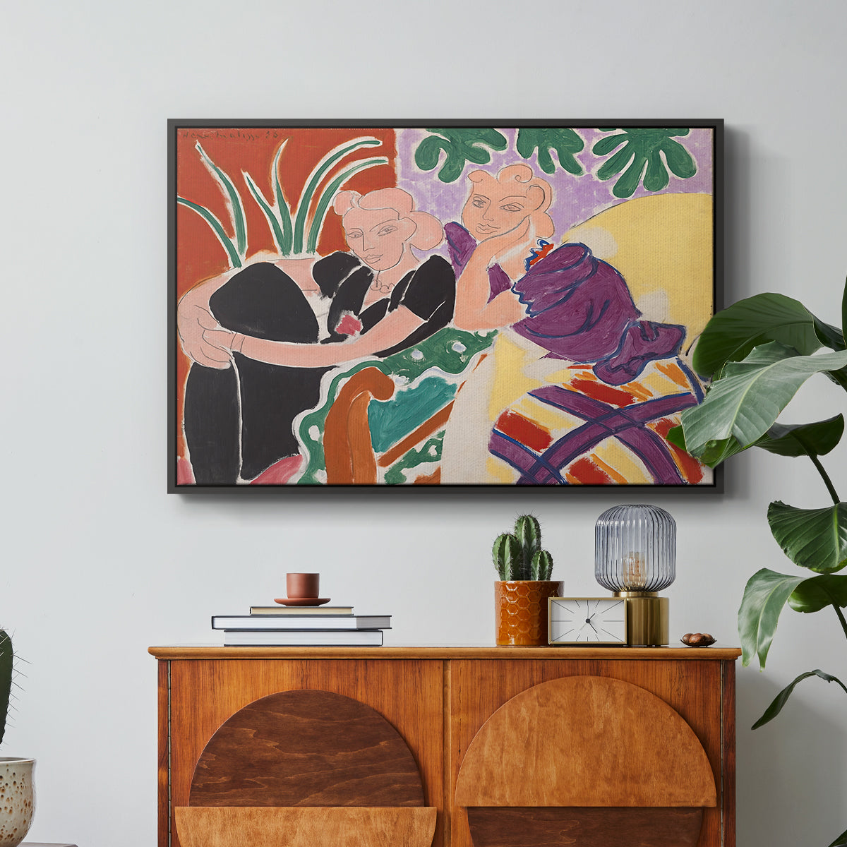 The Conversation, 1938 - Floater Framed Canvas Print