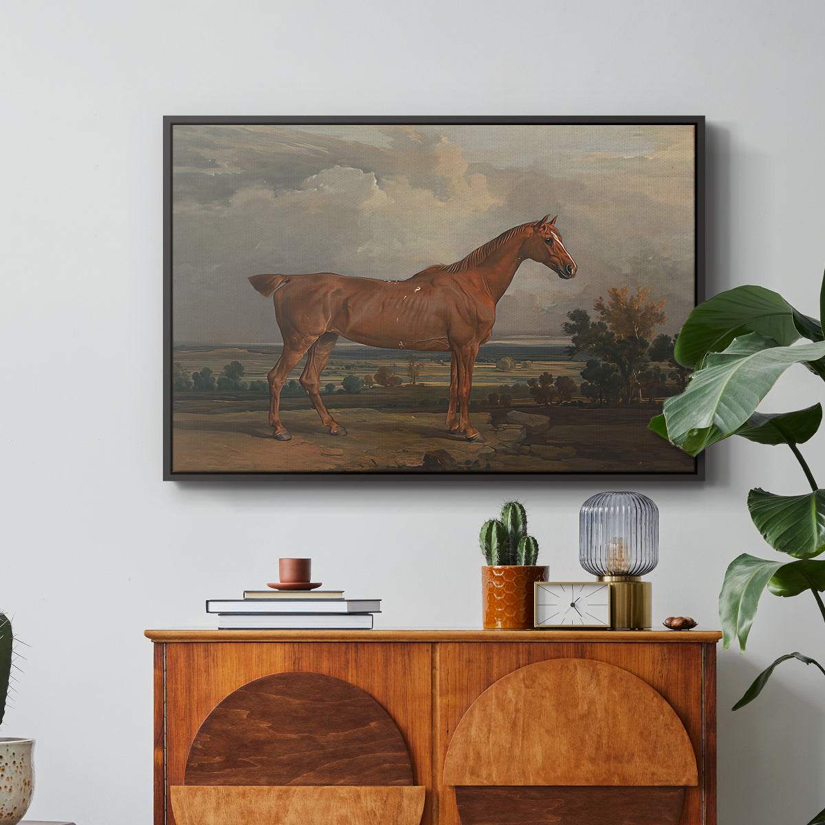 Hunter in a Landscape, 1810 - Floater Framed Canvas Print