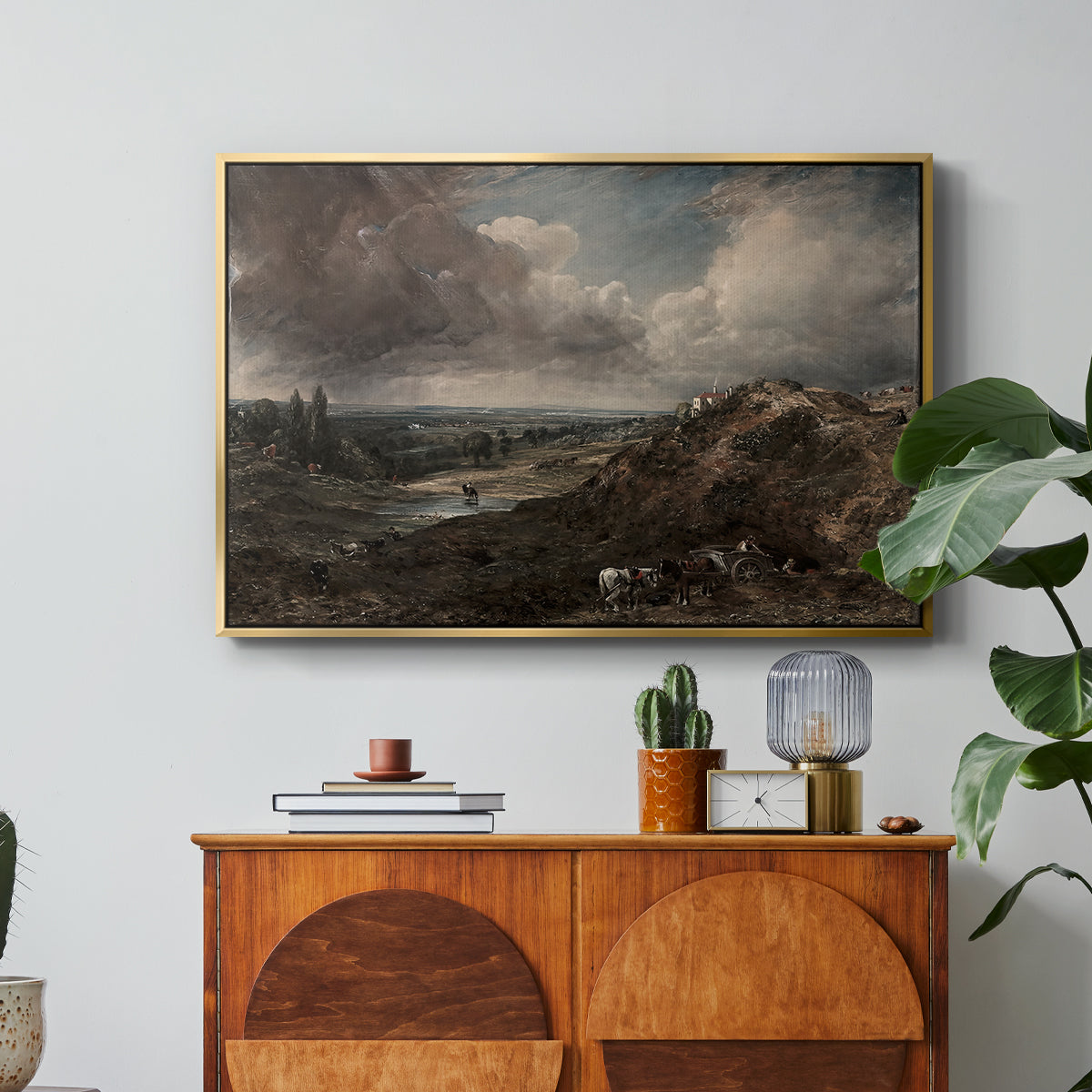 Branch Hill Pond, Hampstead Heath, c. 1828 - Floater Framed Canvas Print