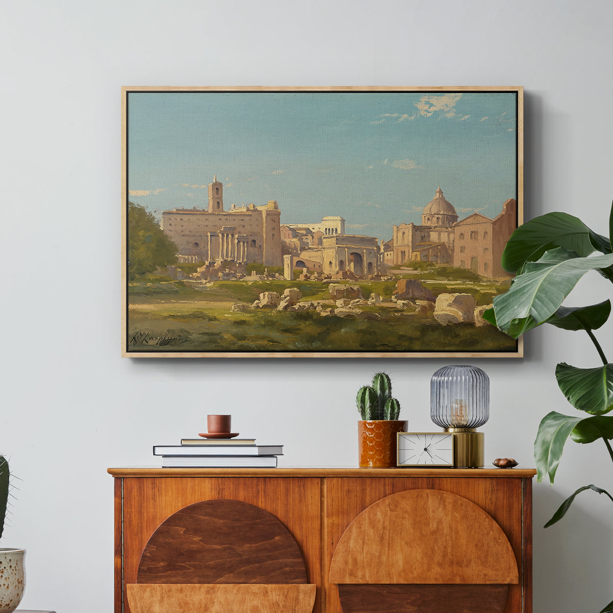 The Roman Forum, c. 1860 - Floater Framed Canvas Print