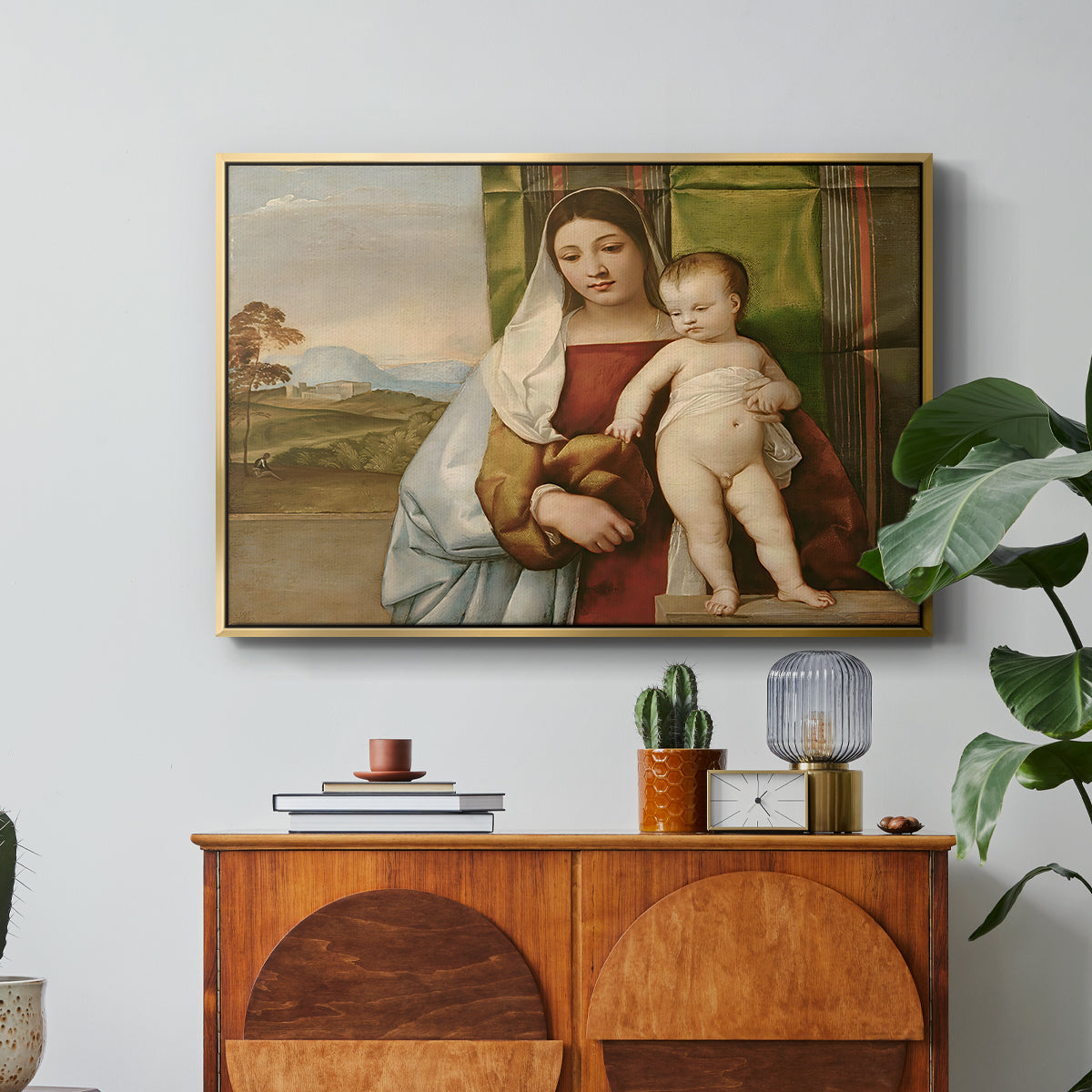 The Gypsy Madonna (La Zingarella), c. 1510-1511 - Floater Framed Canvas Print