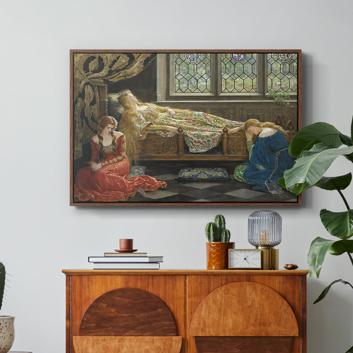 The Sleeping Beauty, 1921 - Floater Framed Canvas Print