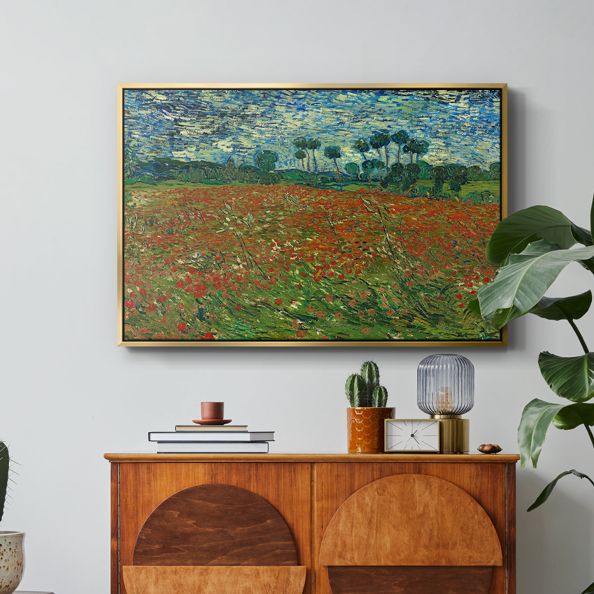 Field with Poppies, 1889 - Floater Framed Canvas Print