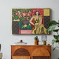 Seated Woman with a Vase of Amaryllis, 1941 - Floater Framed Canvas Print