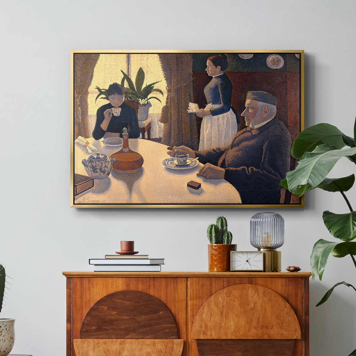 The Dining Room (Breakfast), 1886-1887 - Floater Framed Canvas Print