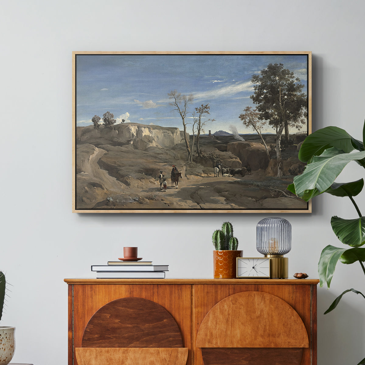 La Cervara, the Roman Campagna, c. 1830-1831 - Floater Framed Canvas Print