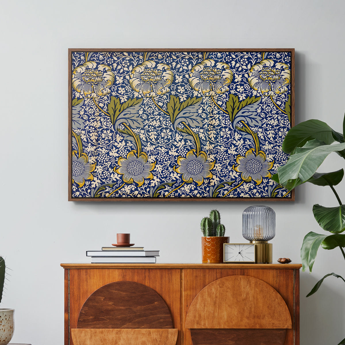 Kennet - Indigo/Gold, 1883 - Floater Framed Canvas Print