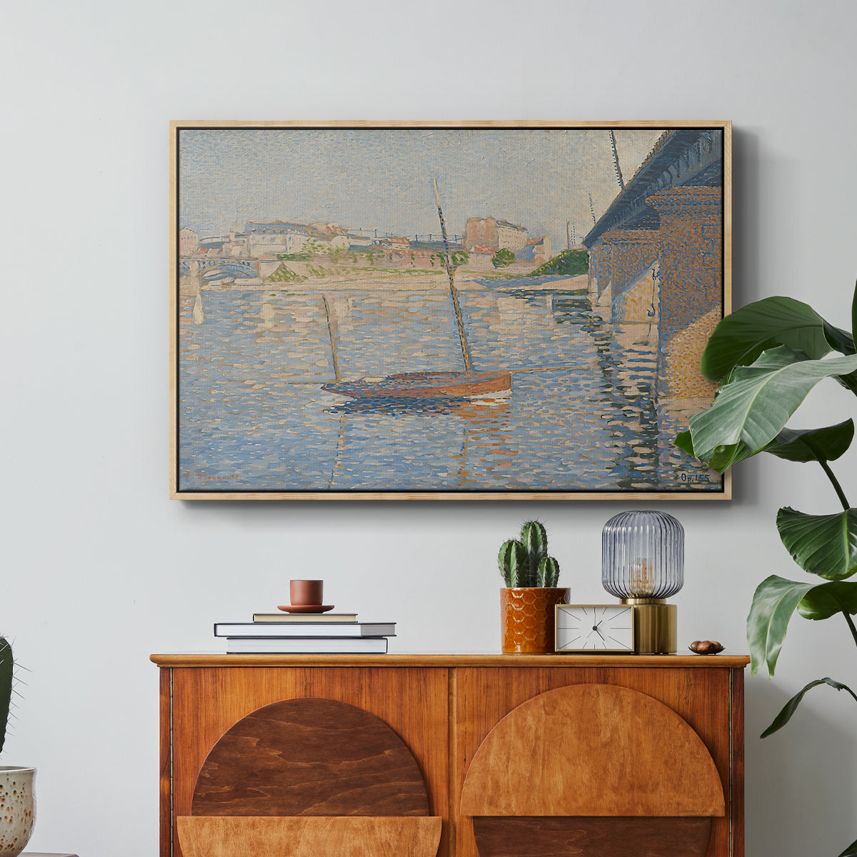 Le Clipper, Asnières, 1887 - Floater Framed Canvas Print