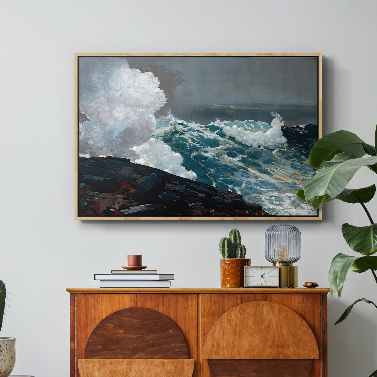Northeaster, 1895 - Floater Framed Canvas Print