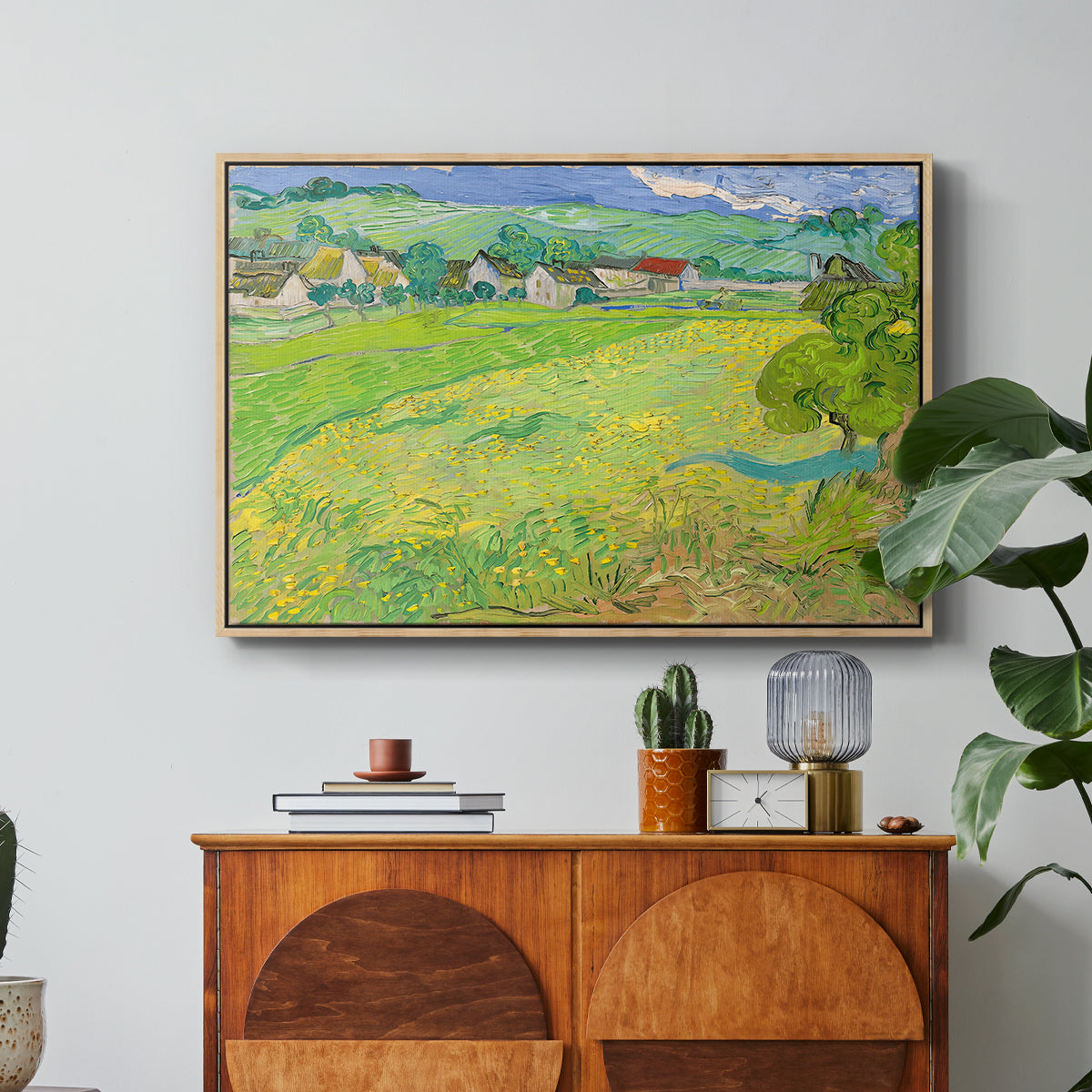 Les Vessenots in Auvers, 1890 - Floater Framed Canvas Print