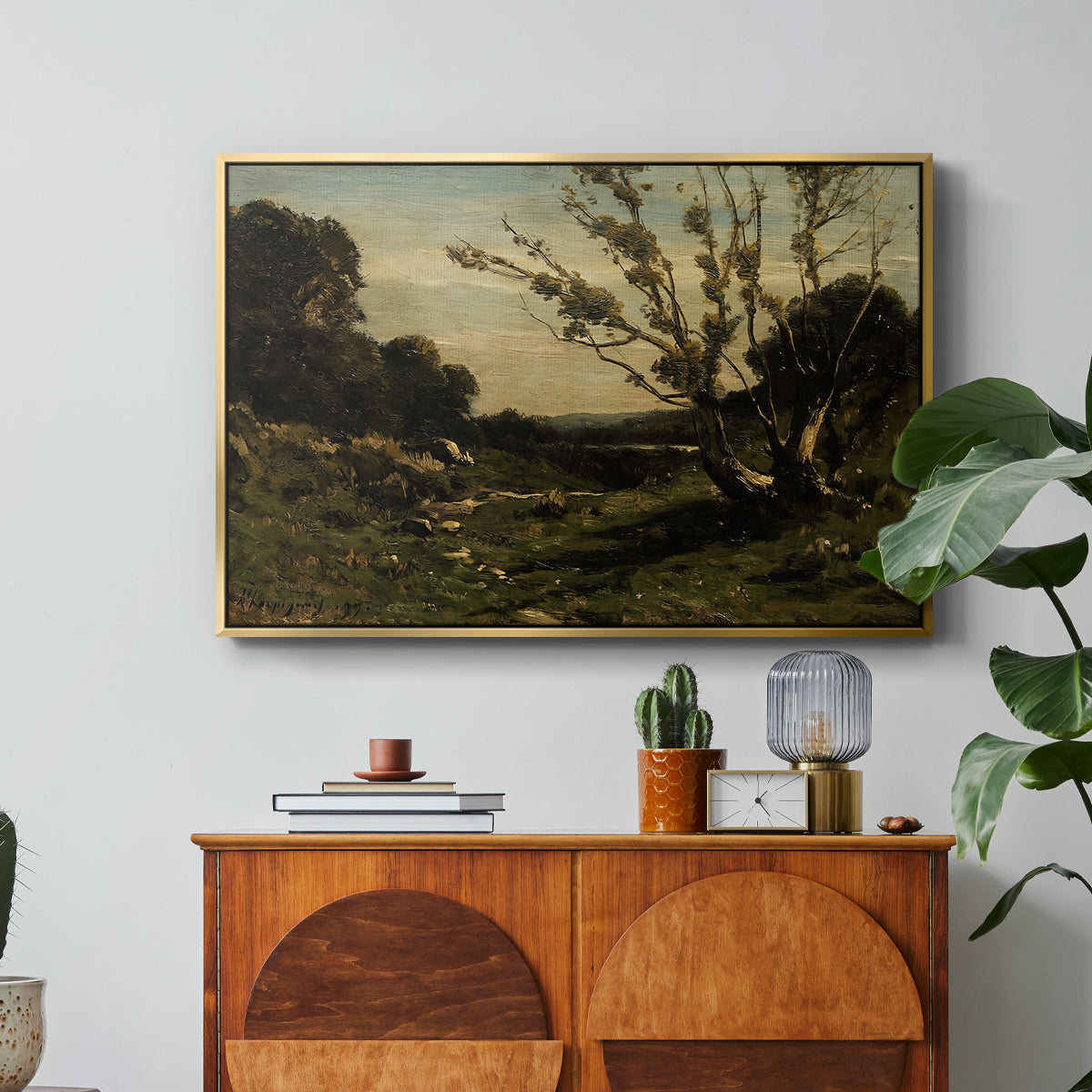 Morning in the Nievre, 1877 - Floater Framed Canvas Print