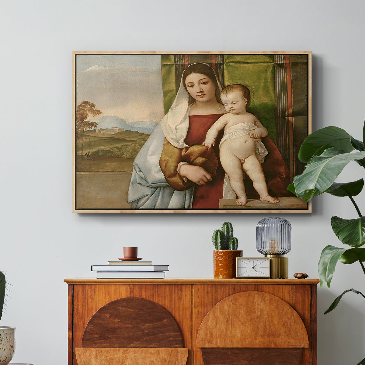 The Gypsy Madonna (La Zingarella), c. 1510-1511 - Floater Framed Canvas Print