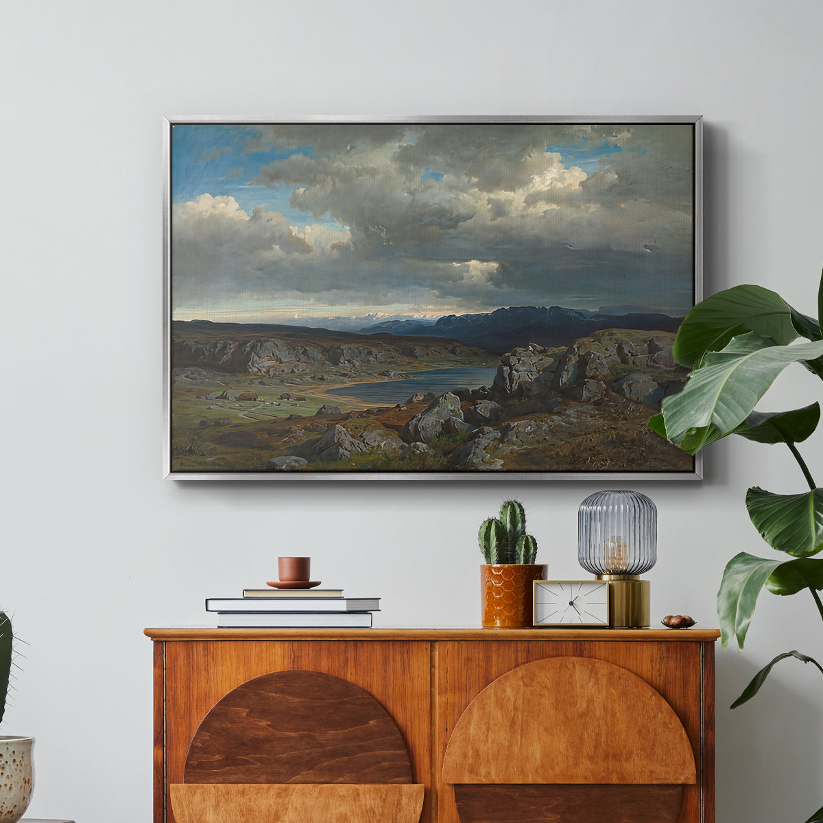 Norwegian Highlands, 1857 - Floater Framed Canvas Print