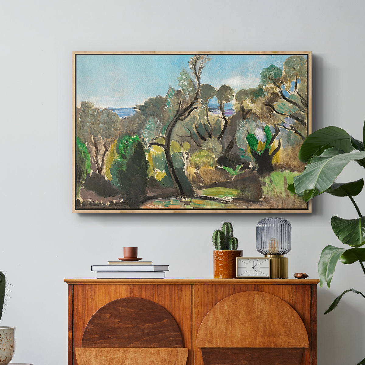 Landscape near Nice, c. 1918 - Floater Framed Canvas Print