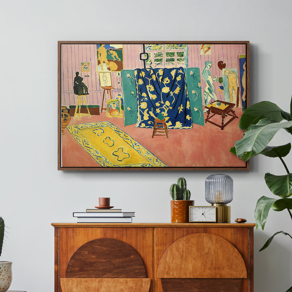 The Pink Studio (L'Atelier Rose), 1911 - Floater Framed Canvas Print
