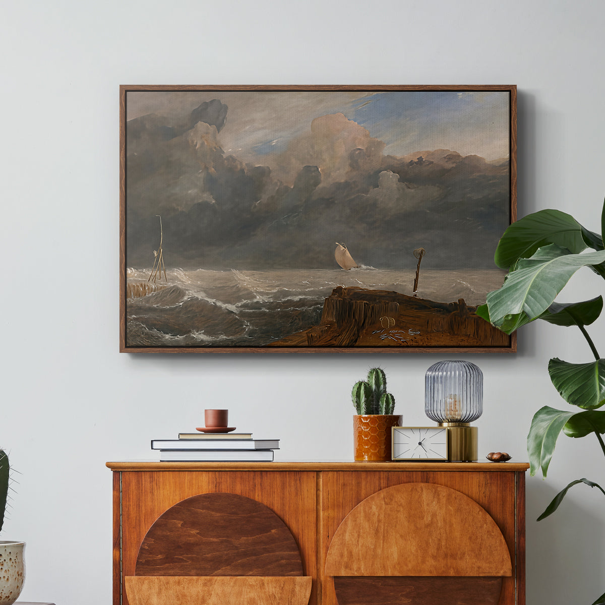 Port Ruysdael, 1827 - Floater Framed Canvas Print