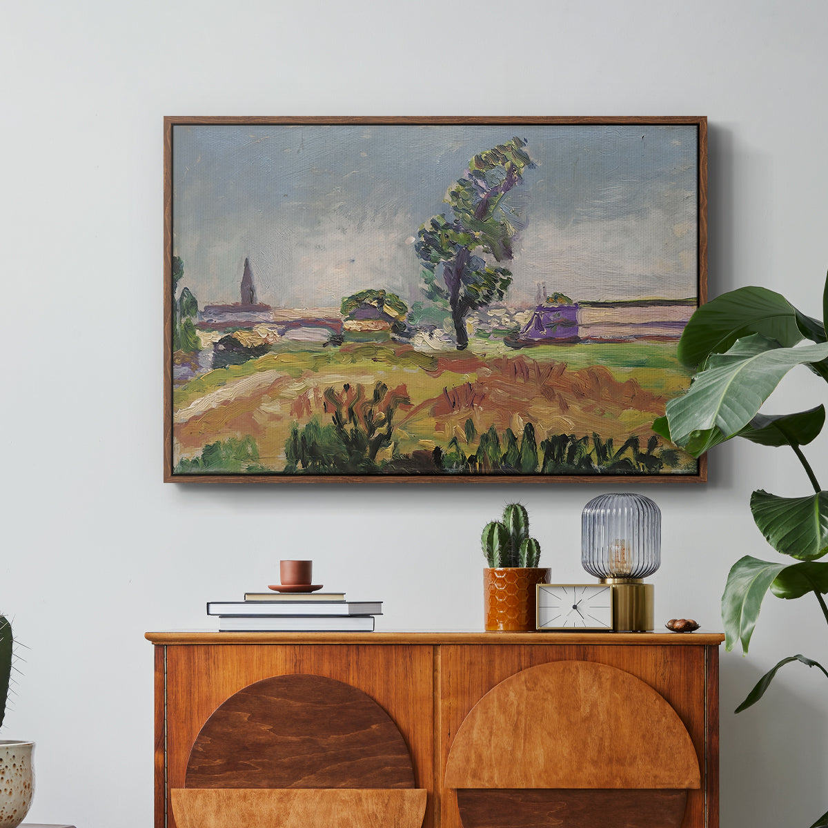 Landscape Around Toulouse, The Bridge of the Young Ladies, 1898 - Floater Framed Canvas Print