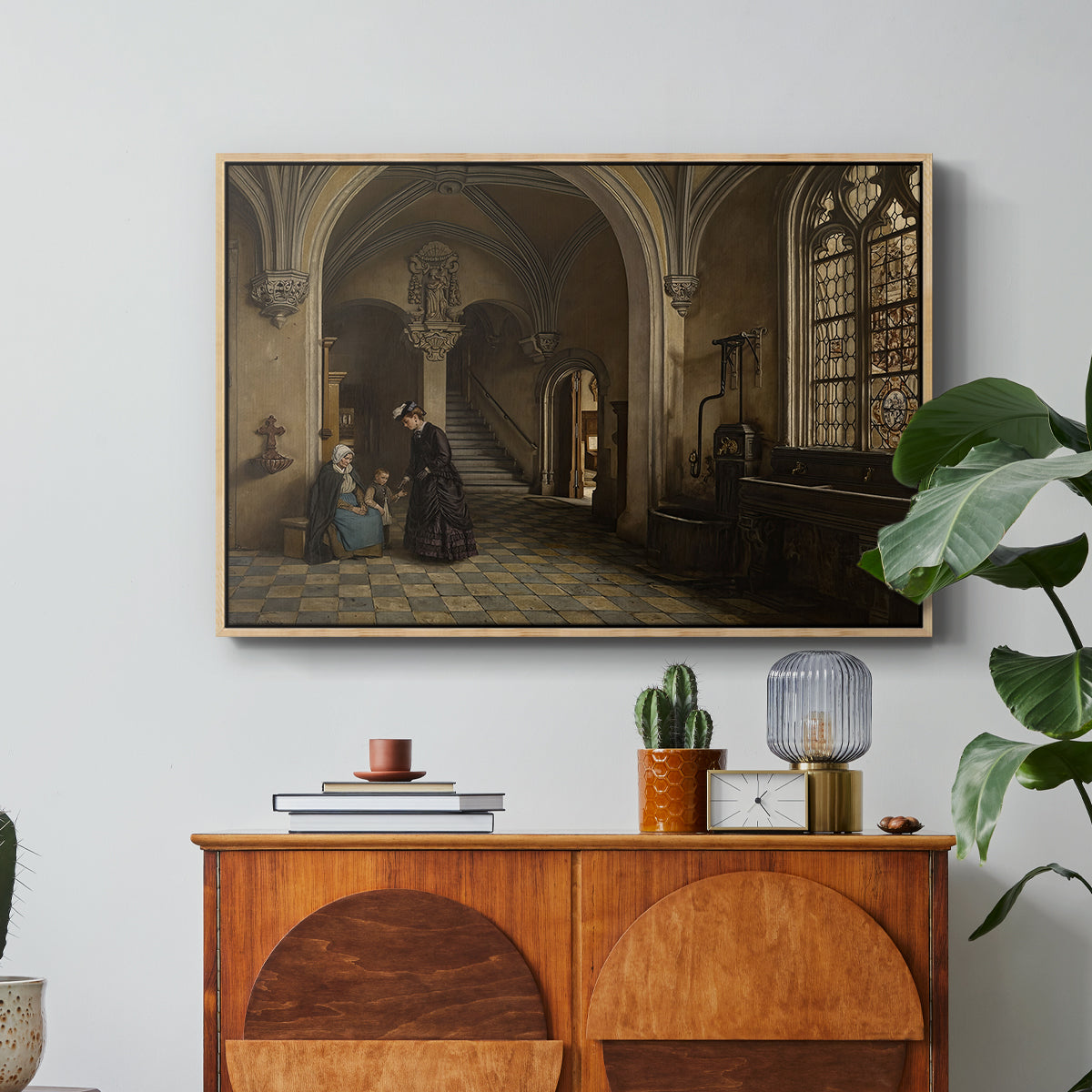 Interior of the Church of Saint Paul in Antwerp, c. 1865-1869 - Floater Framed Canvas Print