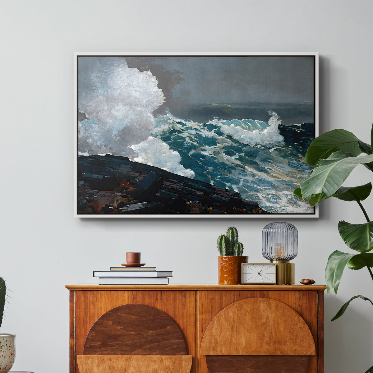 Northeaster, 1895 - Floater Framed Canvas Print