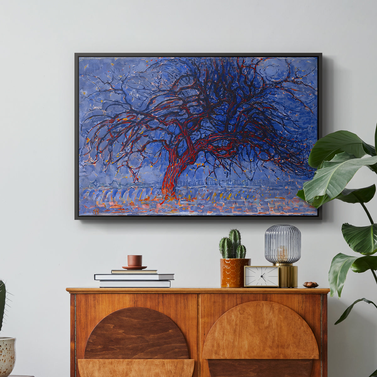 The Red Tree, 1909 - Floater Framed Canvas Print