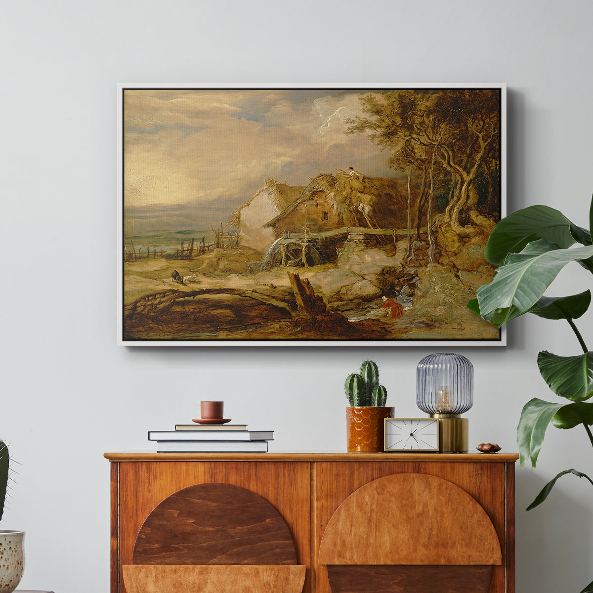An Overshot Mill, c. 1802-1807 - Floater Framed Canvas Print