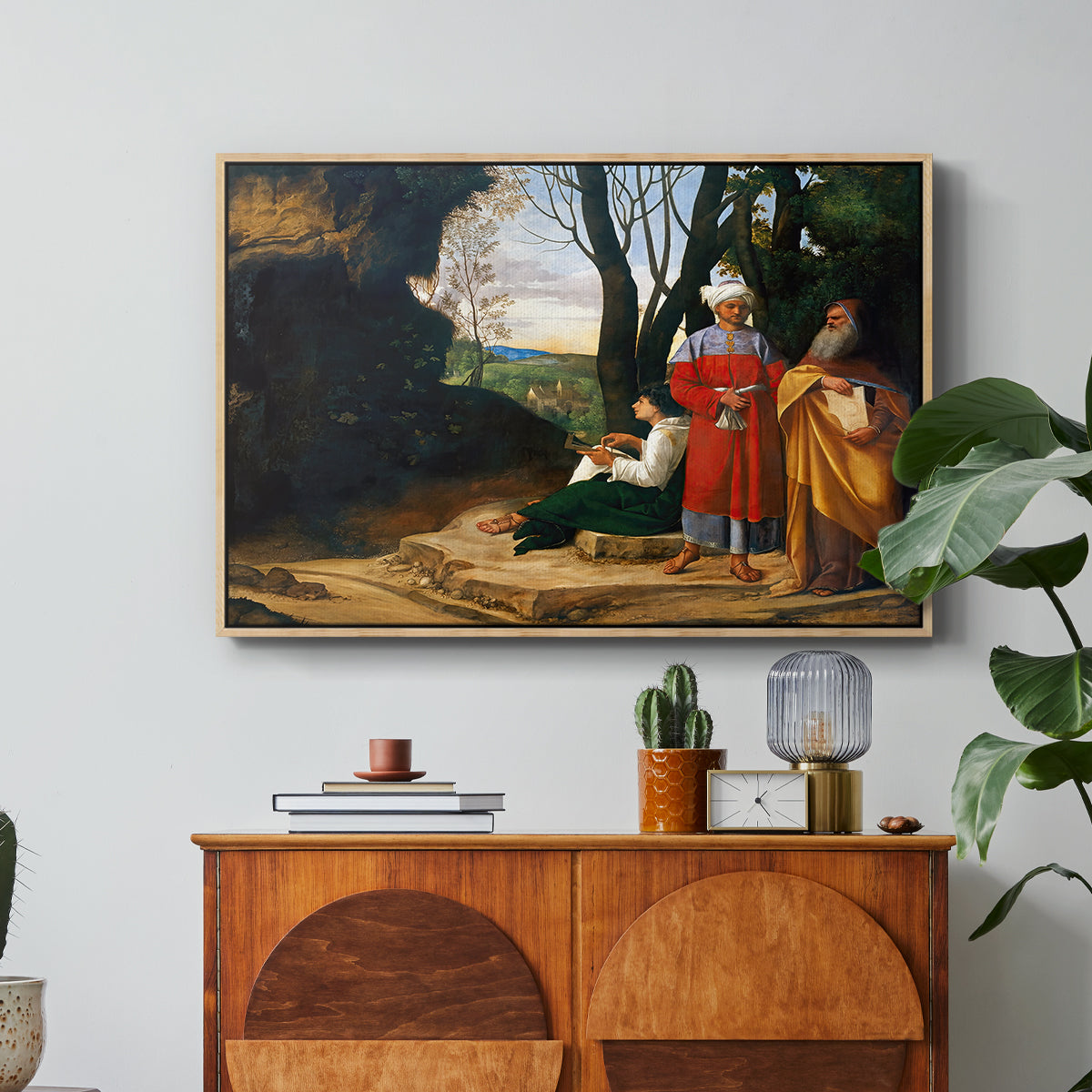 The Three Philosophers, c. 1508-1509 - Floater Framed Canvas Print