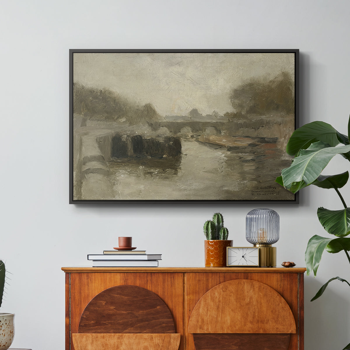 The Bridge (Le pont), 1895 - Floater Framed Canvas Print