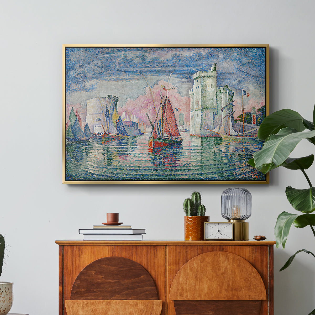 Entrance to the Port of La Rochelle, 1921 - Floater Framed Canvas Print