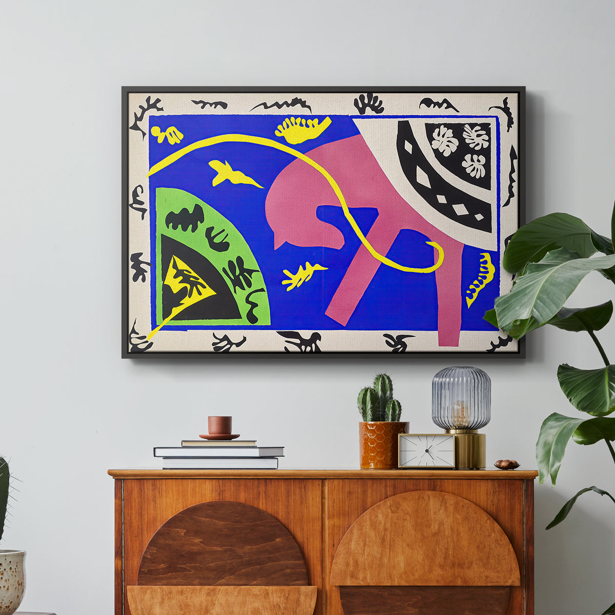 The Horse, the Rider and the Clown, from Jazz, 1947 - Floater Framed Canvas Print
