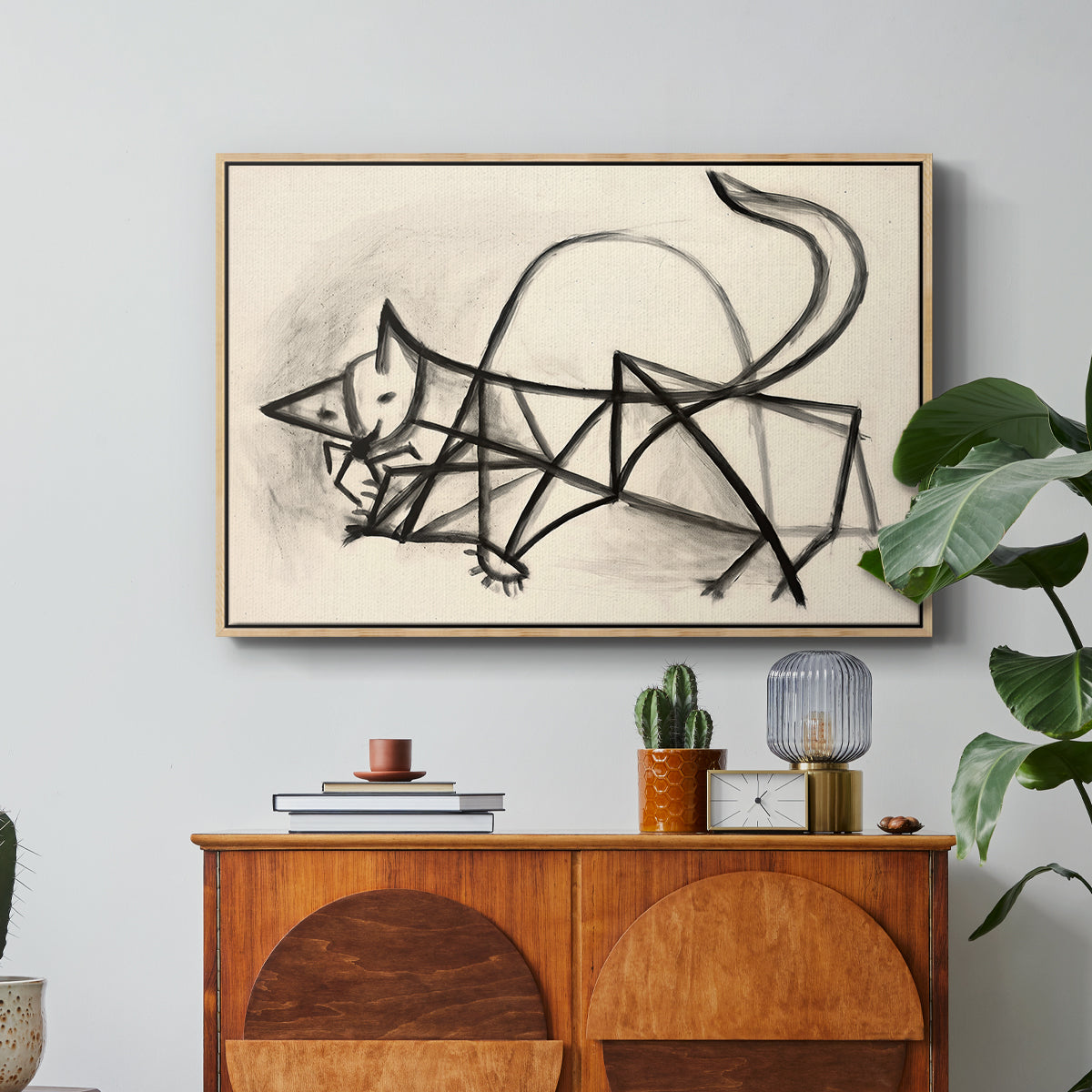 Study of a Cat (Étude de chat), 1946 - Floater Framed Canvas Print