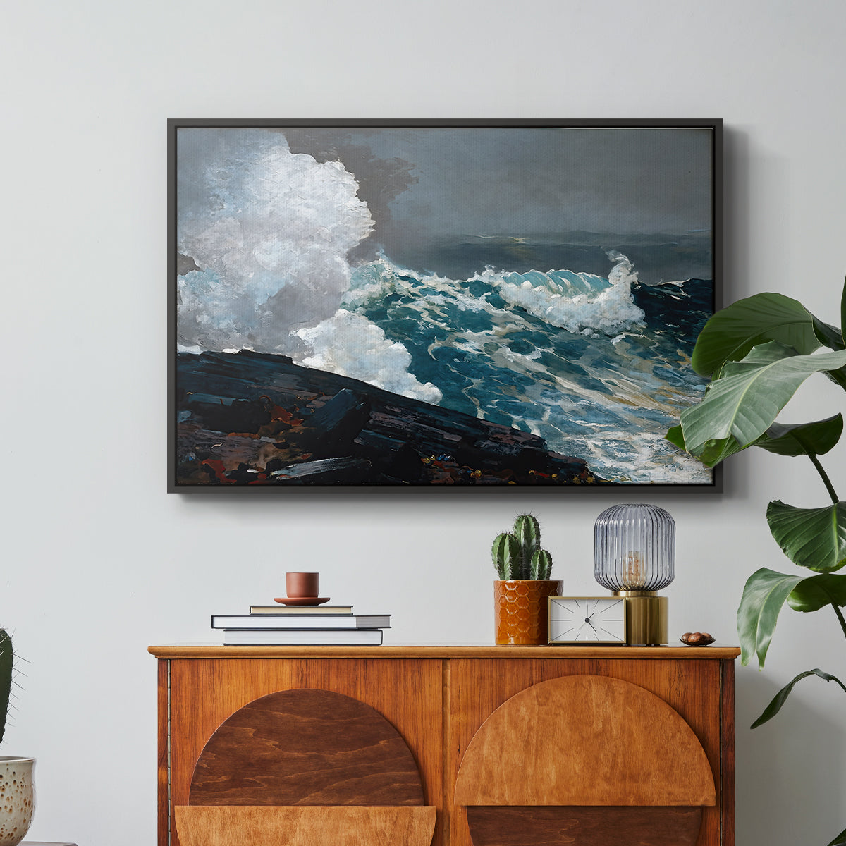 Northeaster, 1895 - Floater Framed Canvas Print